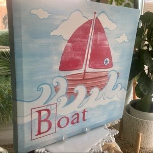 Fun Nautical SailBOAT Canvas Art